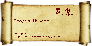 Prajda Ninett névjegykártya